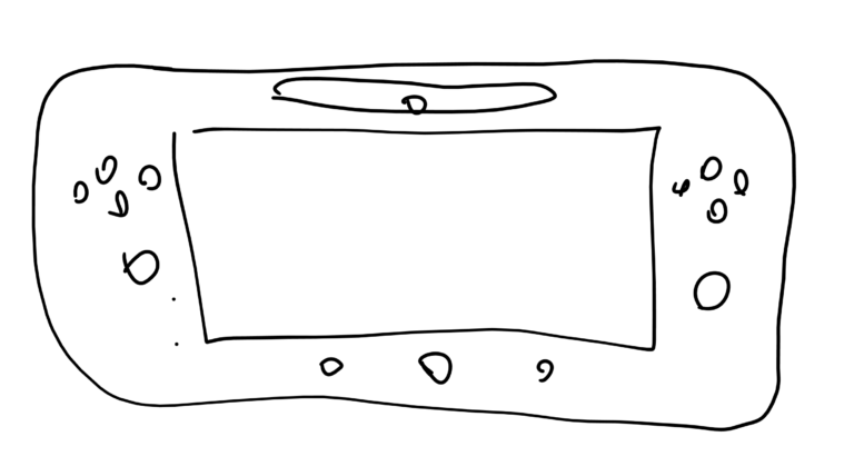 Eine Zeichnung des Wii U Controllers